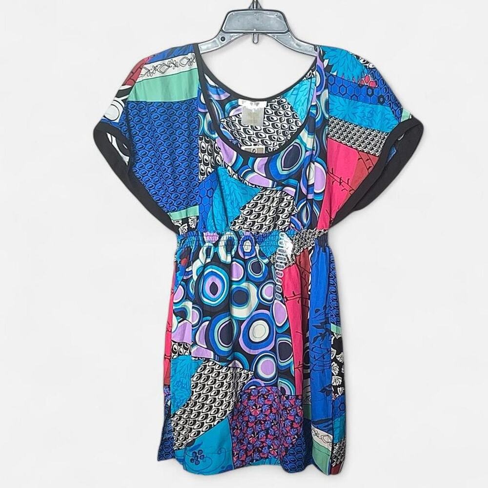 Matty M Multi-Color Abstract Geometric Tunic Top NWT – Size M